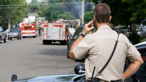 Good Samaritans rescue police officer from burning vehicle