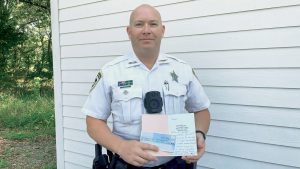 Driver let off the hook for a speeding ticket gives back to fallen officer fund