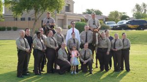Maricopa County Sheriff’s Office deputies escort daughter of fallen officer to first day of school