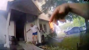 Tennessee police officer braves explosive house fire to rescue disabled woman