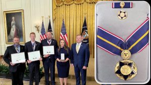 President awards Medal of Valor to officers who risked their lives to save others