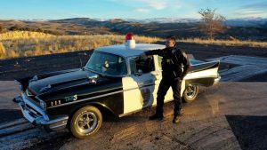 Wyoming police officer restores classic Chevy Bel Air as police cruiser