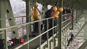 California deputies rescue teen dangling 700 feet in the air after botched stunt on state’s highest bridge