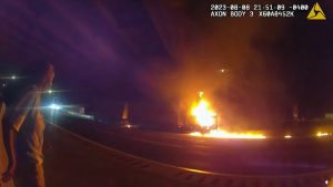 Heroic North Carolina police officer rescues unconscious driver from burning semi-truck