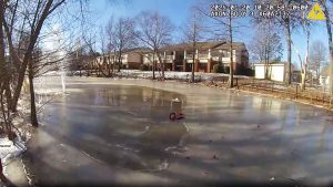 Jonesboro officer pulls child from frozen pond in dramatic body-cam video