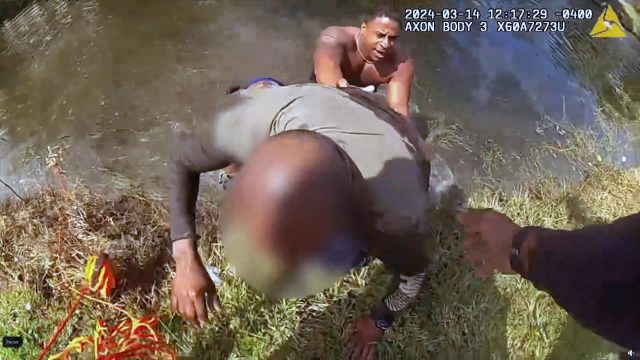 Florida hero: Officer saves two from submerged car in canal crash