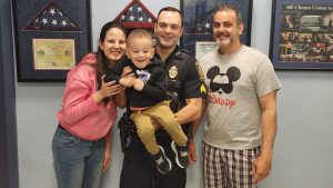 Massachusetts officer reunites with young boy he saved from choking